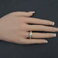 Authentic Art Deco Old European Cut Diamond Gypsy Ring in 14K Gold IGI Certified