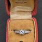Antique Art Deco 0.65ctw Platinum Old European Cut Diamond Ring IGI Cert Size 5
