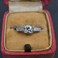 Antique Art Deco 0.65ctw Platinum Old European Cut Diamond Ring IGI Cert Size 5
