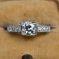 Antique Art Deco 0.65ctw Platinum Old European Cut Diamond Ring IGI Cert Size 5
