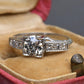 Antique Art Deco 0.65ctw Platinum Old European Cut Diamond Ring IGI Cert Size 5