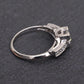 Antique Art Deco 0.65ctw Platinum Old European Cut Diamond Ring IGI Cert Size 5