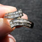 14K Yellow Gold Diamond Curved Band Ring – Size 7