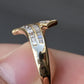 14K Yellow Gold Diamond Curved Band Ring – Size 7