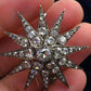 Victorian 5.50 CTW Old Mine Cut Diamond Starburst Brooch Pin – IGI Certified
