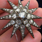 Victorian 5.50 CTW Old Mine Cut Diamond Starburst Brooch Pin – IGI Certified