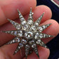 Victorian 5.50 CTW Old Mine Cut Diamond Starburst Brooch Pin – IGI Certified