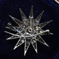 Victorian 5.50 CTW Old Mine Cut Diamond Starburst Brooch Pin – IGI Certified