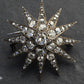 Victorian 5.50 CTW Old Mine Cut Diamond Starburst Brooch Pin – IGI Certified
