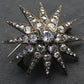 Victorian 5.50 CTW Old Mine Cut Diamond Starburst Brooch Pin – IGI Certified