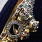 14K Gold Panther Ring & Bracelet Set Ruby Sapphire Emerald Diamond IGI Certified