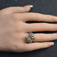 14K Gold Panther Ring & Bracelet Set Ruby Sapphire Emerald Diamond IGI Certified