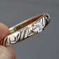 14K Yellow Gold Diamond Ring – 0.10ct Center with Side Diamonds, Size 9.25