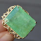 14K Yellow Gold Statement Ring with 12 Carat Natural Emerald IGI Certified