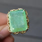 14K Yellow Gold Statement Ring with 12 Carat Natural Emerald IGI Certified