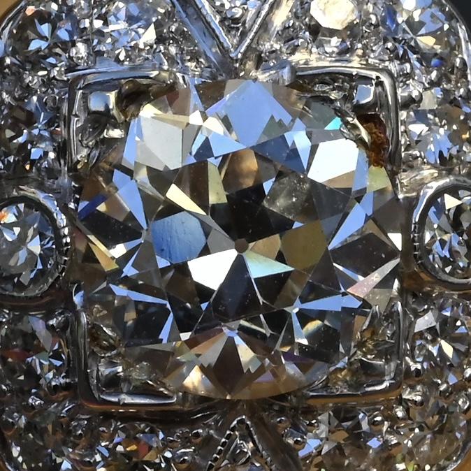 IGI Certified 3.10 ctw Art Deco Antique Diamond Engagement Ring Platinum