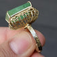 14K Yellow Gold Statement Ring with 12 Carat Natural Emerald IGI Certified