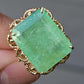 14K Yellow Gold Statement Ring with 12 Carat Natural Emerald IGI Certified