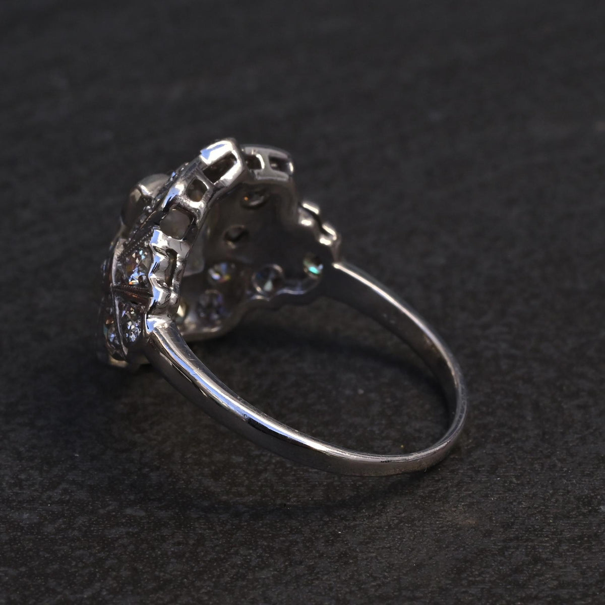 IGI Certified 3.10 ctw Art Deco Antique Diamond Engagement Ring Platinum