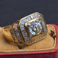 GIA & IGI Certified 3.85 TCW Diamond Statement Unisex Ring 18K Yellow Gold