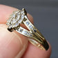 14K Yellow Gold Diamond Cluster Ring With Natural Diamonds