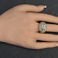 GIA & IGI Certified 3.85 TCW Diamond Statement Unisex Ring 18K Yellow Gold