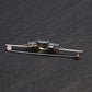 IGI Certified Antique Green Beryl & White Sapphire Bar Brooch 10K Gold & Silver