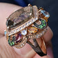 14K Rose Gold Levian Ring With Smokey Quartz Fine Beautiful Color Gemstones