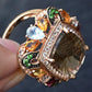 14K Rose Gold Levian Ring With Smokey Quartz Fine Beautiful Color Gemstones