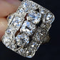 Exquisite Art Deco Platinum Diamond Ring – 2.68 Carats, Size 8