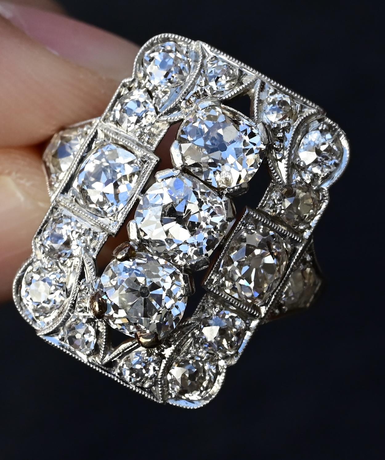 Exquisite Art Deco Platinum Diamond Ring – 2.68 Carats, Size 8