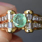 14K Yellow Gold Emerald & Diamond Ring – 7.28 Grams, Size 7.25