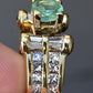 14K Yellow Gold Emerald & Diamond Ring – 7.28 Grams, Size 7.25