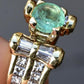 14K Yellow Gold Emerald & Diamond Ring – 7.28 Grams, Size 7.25