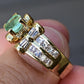 14K Yellow Gold Emerald & Diamond Ring – 7.28 Grams, Size 7.25