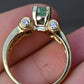 14K Yellow Gold Emerald & Diamond Ring – 7.28 Grams, Size 7.25