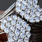 Very Fine 14K White Gold Sonia B. Double Heart Diamond Ring