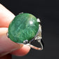 Exquisite 16-17 Carat Approx. Cabochon Emerald Ring in Platinum