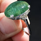 Exquisite 16-17 Carat Approx. Cabochon Emerald Ring in Platinum