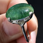 Exquisite 16-17 Carat Approx. Cabochon Emerald Ring in Platinum