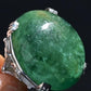 Exquisite 16-17 Carat Approx. Cabochon Emerald Ring in Platinum