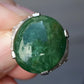 Exquisite 16-17 Carat Approx. Cabochon Emerald Ring in Platinum