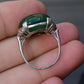 Exquisite 16-17 Carat Approx. Cabochon Emerald Ring in Platinum