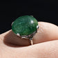Exquisite 16-17 Carat Approx. Cabochon Emerald Ring in Platinum