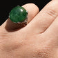 Exquisite 16-17 Carat Approx. Cabochon Emerald Ring in Platinum