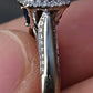 10K White Gold Diamond Ring with Blue Gemstones, 0.45 TCW, Size 6.75
