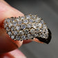 14K True Plum Gold Diamond Cluster Ring – 0.60 TCW, VS2-I1 Clarity, Size 4
