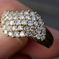 14K True Plum Gold Diamond Cluster Ring – 0.60 TCW, VS2-I1 Clarity, Size 4