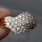 14K True Plum Gold Diamond Cluster Ring – 0.60 TCW, VS2-I1 Clarity, Size 4