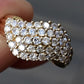 14K True Plum Gold Diamond Cluster Ring – 0.60 TCW, VS2-I1 Clarity, Size 4